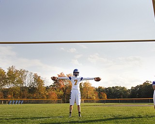 MADELYN P. HASTINGS | THE VINDICATOR
(L-R) Jared Shilot, Luke Griffith, and JJ Napierkowski pose for a portrait on their field at Southern Local High School.