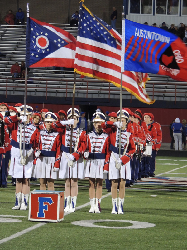 Fitch color guard during star spangled banner