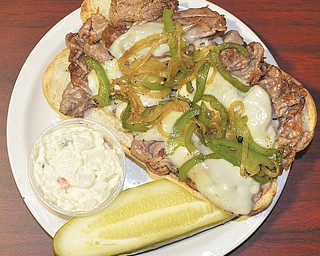 Steak sandwich at Kravitz Deli’s Poland Library location