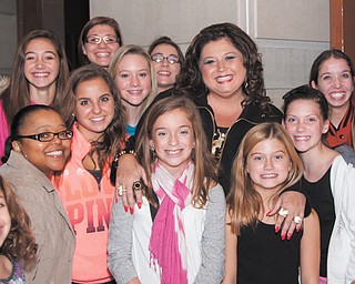 “Dance Moms” star Abby Lee Miller meets with her adoring fans during filming of an episode of the Lifetime reality show Sunday at Stambaugh Auditorium.