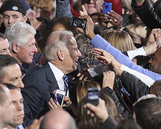 William d Lewis the vindicator   Bill Clinton and Joe Biden work the crowd during rally 102912 at Covelli.