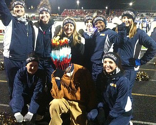 Brookfield Warriors cheer squad during their victory in the first round of playoffs over Ashtabula Edgewood