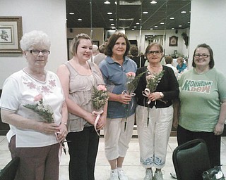 Bree Quesenberry, far right, recently welcomed, from left to right, Margaret Pitts, Samantha Fricker, and Donna and Phyllis Galose as new members of Girard Junior Women. Junior Women is a nonprofit group dedicated to serving the community. They sponsor fundraisers of bazaars and trunk sales. Meetings are at local restaurants. The next meeting is Oct. 11. Dues are $6 per year. New members are welcome and should contact Quesenberry or any member. There also is a message box on Facebook listed as Girard Junior Women.