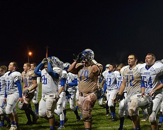 Hubbard's Boys of Fall after their victory Saturday night against Niles!