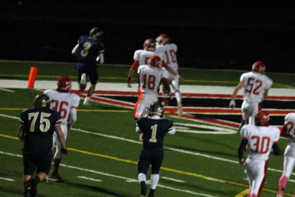 Ryan Mosora Rushes for another touchdown during Friday nights playoff game against Edgewood