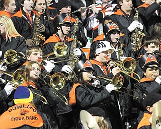 The Howland band plays during the Tigers’ playoff game last week.