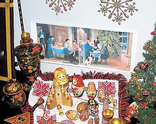 Christmas art and artifacts from Russia at the Sutliff Museum.