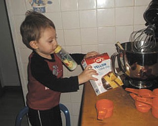 Millie Valentino shared this picture of her greatest joy this year, her great-grandson, Alexander, who is insisting on making his birthday cake. She assures us there's nothing to worry about. The mixer was unplugged.