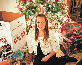 Madelyn P. Hastings | The Vindicator
Lexi Cintron is an Austintown Middle School seventh-grader who has been collecting items for Toys for Tots annually. This year’s drive brought in 330 toys, bringing to about 2,940 the number of items she’s collected since starting her project six years ago. Her goal is to collect 3,000 toys.