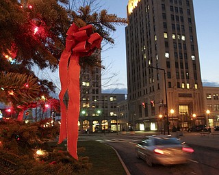 William d LEwis The Vindicator City Christmas tree and downtown lighting.