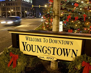 William d LEwis The Vindicator City Christmas tree and downtown lighting.