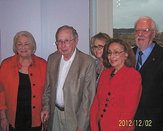 Mended Hearts, an organization that provides support for cardiac patients and their families, recently conducted an installation ceremony at Avion on the Water. From left are Dolores Iannucci, vice president; Erwin Schwartz, visiting chairman; Trudy Serrino, secretary; N. Lee Meadows, president; and Donald Feindt, treasurer.