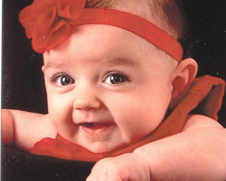 At 3 months, Isabell Grace Gulu of Campbell is already stylish. Her parents are Staff Sgt. John Gulu, with the U.S. Army in Iraq, and Denise Gulu. Photo submitted by grandmother Lenny Gulu of Youngstown.