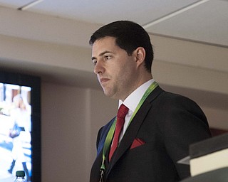 2/3/13 New Orleans LA.-NFL The San Francisco 49er's CEO Jed York pictured in his box, looks worried during the first quarter of the Super Bowl Ravens lead 14-3. outside his box before the start of Super Bowl XLV11 at the Mercedes Benz Super Dome. The Francisco 49er's take on the Baltimore Ravens Sunday Feb. 3, 2013Photo©Suzi Altman