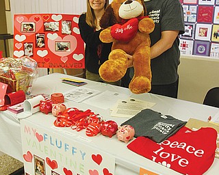 Caitlyn Hicks, graduate assistant with Youngstown State University’s Emerging Leaders Program, and Jason Cooke, vice president of Animal Charities Humane Society, are accepting donations for the third annual My
Fluffy Valentine on the second floor of YSU’s Kilcawley Center from 10 a.m. to 2 p.m. daily through Friday .