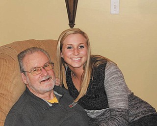 Here's Taylor Smith with her grandpa, Jack Sodeman, both of Butler, Pa. They were celebrating Christmas at the Poland home of Jackie Cannatti, who sent in this photo.