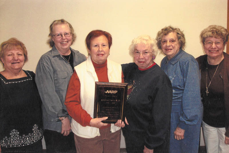 SPECIAL TO THE VINDICATOR
Austintown AARP Chapter 4339 has appointed its officers for 2013. They are from left, Delores Lettera, assistant secretary; Linda Ayars, secretary; Pat Miller, president; Pat Chamberlain, vice president; Doris Baker, treasurer; and Sue Maryerchak, assistant treasurer.