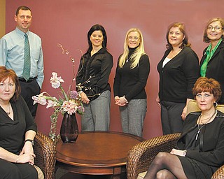 ROBERT K. YOSAY | THE VINDICATOR
The Alzheimer’s Association is presenting the 9th annual Forget-Me-Not Gala April 13. Some of the committee members planning the event are, seated from left, Janie Skusa and Mickey Meelich; and standing are David Keast, Deanna Spirko, Katie Rusu, Jean Daliman and Anna Keck.