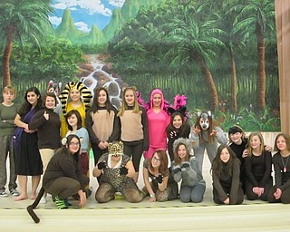 Neighbors | Natalie Scott.Some members from the cast of "The Jungle Book" are pictured together in costume at their rehearsal prior to play week Feb. 22.