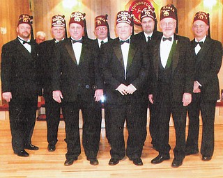 SPECIAL TO THE VINDICATOR
Youngstown Shrine Club installed 2013 officers at the December meeting. Officers are, Robert Riozon, left, director; Hugh Davenport, 2012 president; Jim Rach, first vice president; William Early, director; Tom Allsopp, 2013 president; Louis Garland, director; Jim Hazlett, second vice president; and Howard Meritt Jr., treasurer. Other officers for 2013 not present are Phil Welce, protocol; Steve Withers, installing officer; and Willard Hughes, secretary.