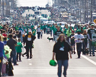 Sunday’s springlike weather drew thousands to the 35th annual Mahoning Valley St. Patrick’s Day Parade along Market Street in Boardman. Joyce Kale-Pesta, parade committee president, said Sunday’s event was the largest to date.