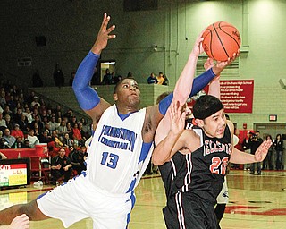 Youngstown Christian’s Tymere Dubose (13) and the rest of the Eagles will meet Hannibal River in tonight’s Division IV regional semifinal at the Canton Fieldhouse.