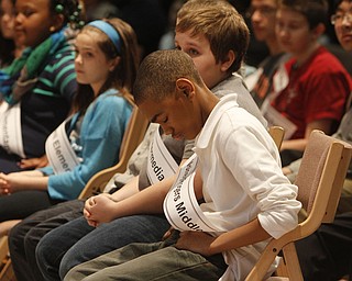 ROBERT  K.  YOSAY  | THE VINDICATOR --..The 80th  Youngstown Vindicator Spelling Bee was held at Kilcawley Center on YSU Campus  Saturday morning with  60 competitors from area schools.. ..(AP Photo/The Vindicator, Robert K. Yosay)