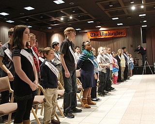 ROBERT  K.  YOSAY  | THE VINDICATOR --..The 80th  Youngstown Vindicator Spelling Bee was held at Kilcawley Center on YSU Campus  Saturday morning with  60 competitors from area schools.. ..(AP Photo/The Vindicator, Robert K. Yosay)
