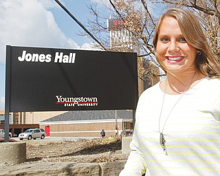 Marcy Angelo, a third-year geology student at YSU, recently founded the Youngstown Shale Energy Organization with fellow students Lauren Tadla and Sarah Perrine.