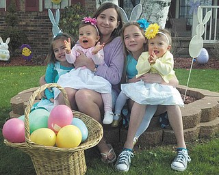 Alyssa Santoro sent in this photo of Gianna, Olive, Alyssa, Tara and Ellie, an Easter bunch of cousins..