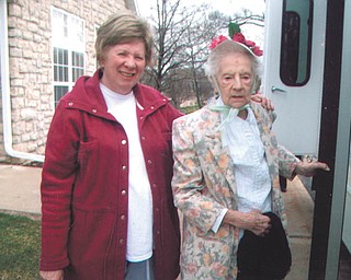 Dorothy Popio of Struthers is with her mother, Ann Bassetti (also mother of Vindicator sportswriter John Bassetti). A special friend sent this in.