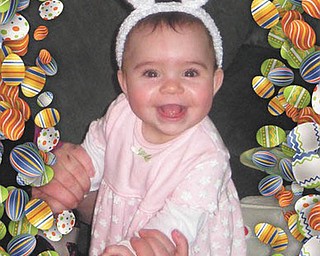 Gianna Carlucci of Akron beams in her bunny ears. Photo taken and sent in by Sandi Muir of North Jackson.