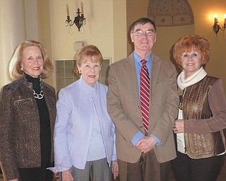 SPECIAL TO THE VINDICATOR
Stambaugh Pillars recently met and elected officers for 2013. They are from left, Kay Fuller, recording secretary; Barbara Tinkham, treasurer; Karl Roach, vice chairman; and Cathy Campana, chairman. Not shown is Kathleen Rickert, corresponding secretary.