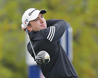 Martin Laird watches his drive on the 1st hole during the final round of the Texas Open golf tournament Sunday in San Antonio.