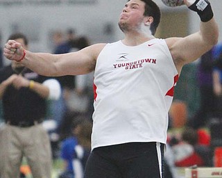 Youngstown State senior Bobby Grace placed eighth in the shot put at last month’s USA indoor nationals in
Albuquerque, N.M.