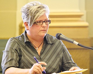 Brenda Williams, Youngstown’s former chief building official, complained to the city’s Civil Service Commission on Wednesday that city leaders made her job stressful.