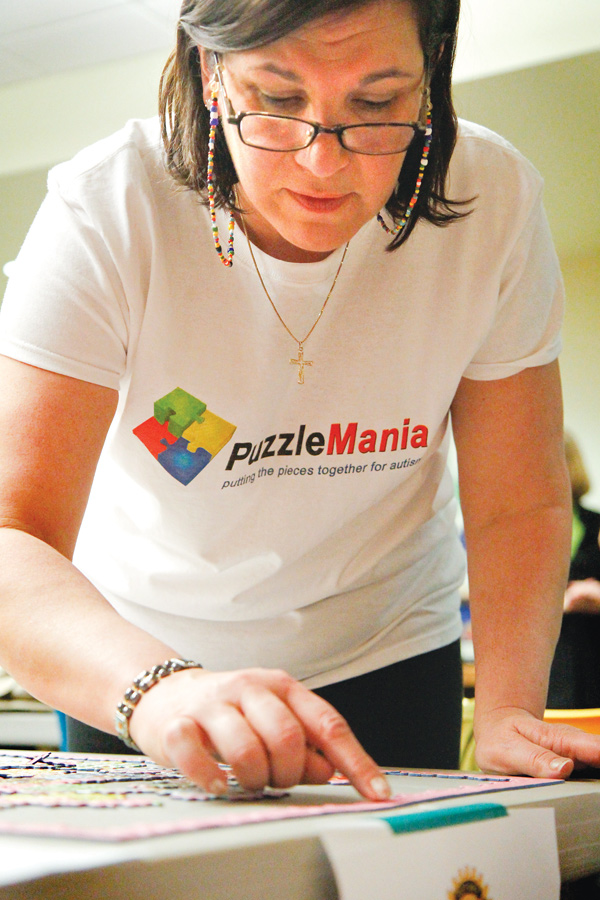 Several thousand puzzle pieces were used during Autism Society of Ohio’s Puzzlemania at the OH WOW! Children’s Center in downtown Youngstown. The puzzle-building competition Sunday was designed to raise awareness about autism during Autism Awareness Month. Proceeds benefited educational and support programs for the organization.