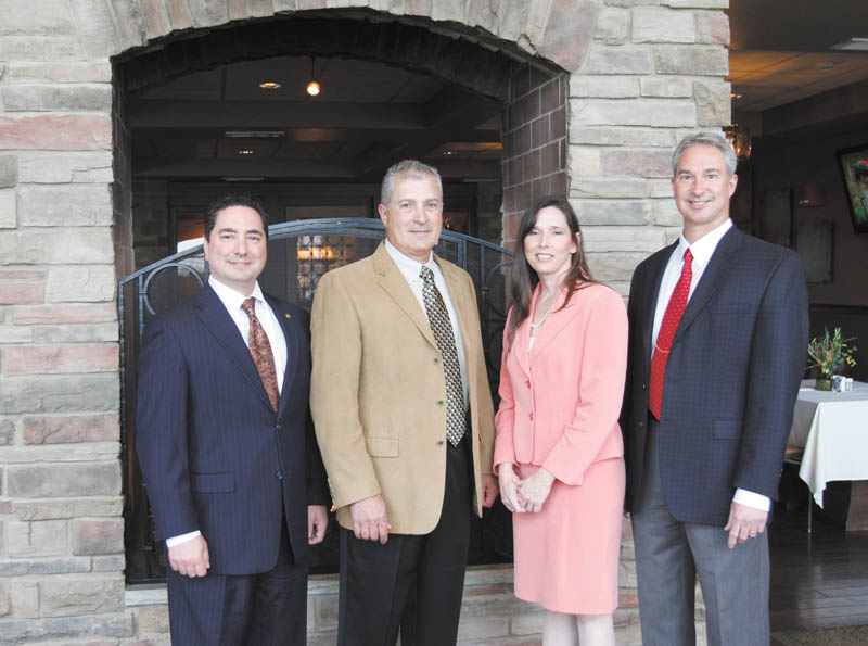 Robert K. Yosay | The Vindicator
The Tri-County Golf Classic will take place June 24 at The Lake Club in Poland. Working to make the charitable event a success are, from left, Joe Nohra, John Hirschbeck, Pam Berry and Dr. Charles Yourstowsky. The annual event benefits American Cancer Society programs in Mahoning, Trumbull and Columbiana counties.