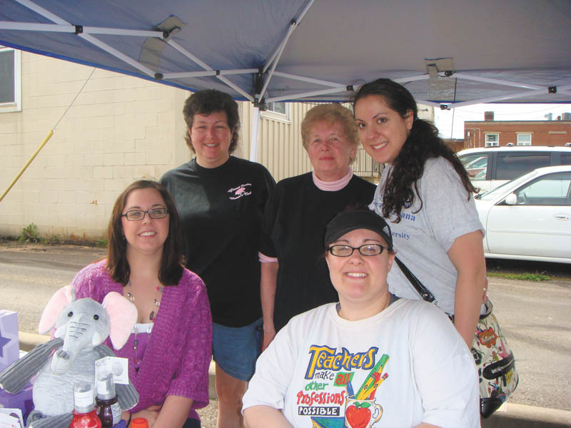 SPECIAL TO THE VINDICATOR
Members of the Girard Junior Women’s Club, seated, from left, Angela Lee and Kendra Allen, and standing, from left, Laura Sobnosky, Martha Altier and Dorothy Gerthung, prepare for the club’s annual Trunk and Treasure Sale. The event will take place rain or shine from 10 a.m. to 2 p.m. May 11 at 100 N. Market St. in Girard. The location is a Girard City lot across from the city building and is visible from state Route 422. Vendors will include those selling crafts, new items and garage sale items in an eclectic mix. To secure a vendor spot at $10 each, call 330-545-5962.