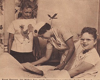 This picture of Jeanette MacLennan Van Brocklin was published on the front page of The Vindicator's June 26, 1960, Rotogravure Section. It was part of a full-page package focusing on her as she performed her many duties as a nurse with the Visiting Nurse Association. The entire page was sent to us by her husband, Harry Van Brocklin. The couple live in Poland.