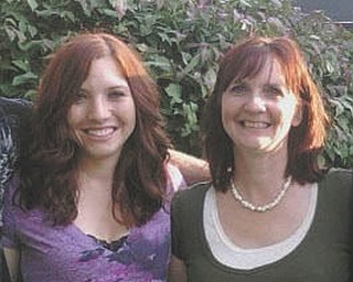 Jessica Hanlon of Akron and her mom, Becky Eichhorn of Columbiana, are all smiles.