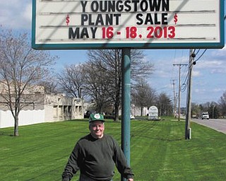 SPECIAL TO THE VINDICATOR
The Men’s Garden Club of Youngstown will sponsor its annual plant sale from 9 a.m. to 6 p.m. May 16 through 18 at the MASCO greenhouse, 825 Bev Road, Boardman. Dennis Zap, club president, shows some of the plants for sale. Offerings will include flowers, vegetables and many popular herbs. Proceeds from the sale help to fund its annual horticulture scholarship and its many civic programs. For information call John Schinker at 330-799-6046.