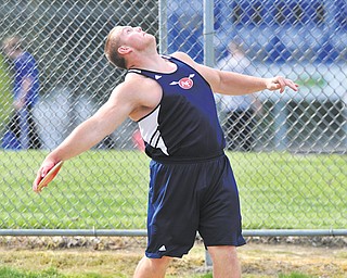Billy Price of Austintown Fitch prepares to let go of the discus during a recent meet in Poland.