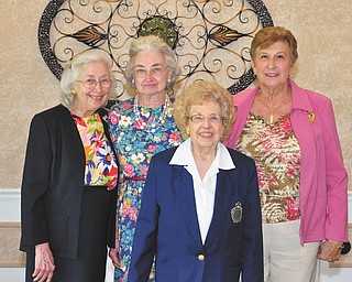 SPECIAL TO THE VINDICATOR
The Youngstown Area Federation of Women’s Clubs recently presented four women with gold pins for their 50-year membership. From left are honorees Kathleen Rickert, Ann Hill, Dorothy Schwers and Judy Robinson.