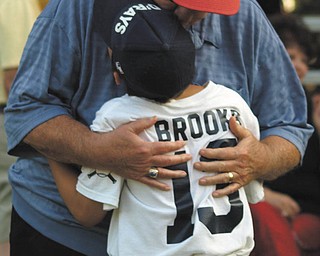 Cathy Brooks submitted this photo of her son, Danny Brooks of Austintown, and his grandfather, Gerry Brooks of Canfield. Cathy said her father-in-law loved baseball, and never missed one of Danny's games, even when he became ill. "He always waited until the end of the game to give Danny a hug," she wrote.