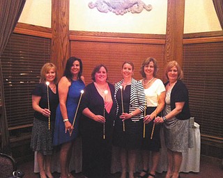 SPECIAL TO THE VINDICATOR
The Junior Women’s League of Canfield installed officers at its May 23 ceremony at Tippecanoe Country Club as part of its annual banquet. New officers, from left, are Denise Sargent, recording secretary; Carla Sorg, corresponding secretary; Marnie Murphy, president; Tina Marie Czarnecki, first vice president; Diane Smythe, treasurer; and Mary Ann Dwyer, second vice president.