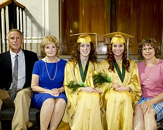 MADELYN P. HASTINGS | THE VINDICATOR
(L-R) William, Ruth and Lea Carroll, Molly and Debbie Woodford. Molly and Lea are both fourth generation graduates from Ursuline High School.