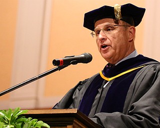 Cardinal Mooney Superintendent Dr. Nicholas Wolsonovich speaks to the graduates during commencement at Stambaugh Auditorium in Youngstown on Sunday.  Dustin Livesay  6/2/13  Youngstown.  