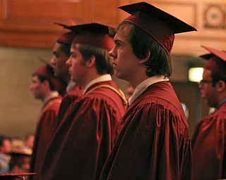 Ryan Ohlin is one of the many Cardinal Mooney graduates to receive a scholarship during commencement at Stambaugh Auditorium in Youngstown on Sunday.  Dustin Livesay  6/2/13  Youngstown.