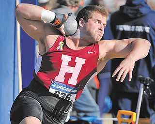 Canfield High track standout Dustin Brode will compete today for Harvard University as one of 24 finalists in the shot put during the NCAA Division I outdoor track and field championship in Eugene, Ore.